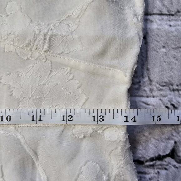 Joie Adella Floral Embroidered Dress In Porcelain White Empire Waist Size 4 - Picture 11 of 14
